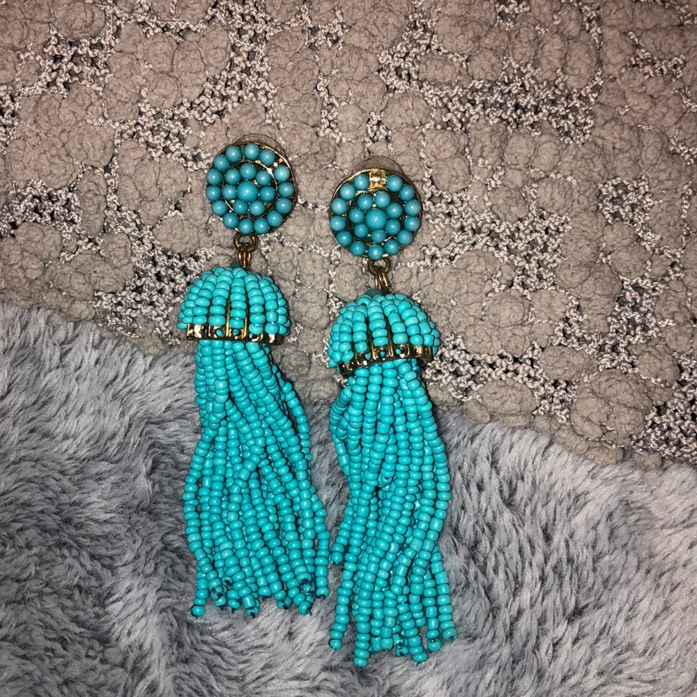 Beaded tassel earrings